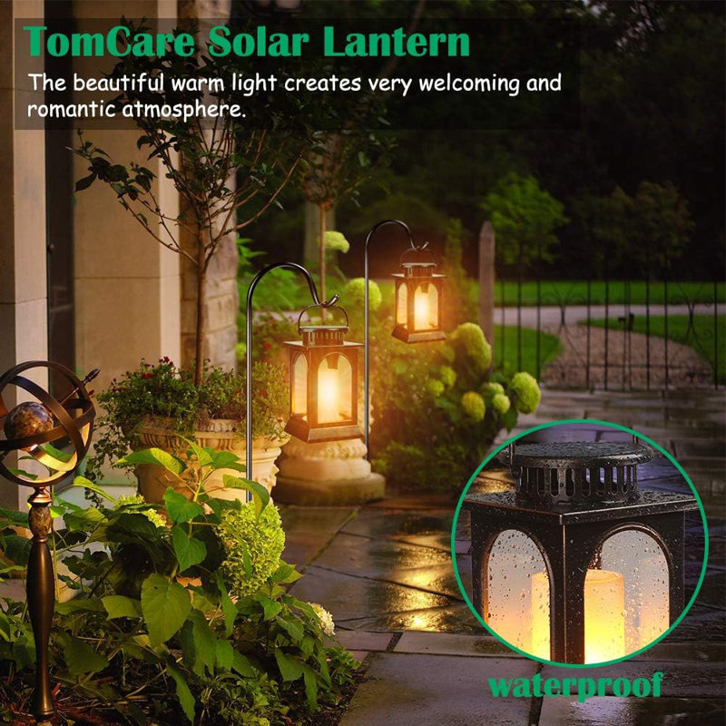 Tomcare solar lights flickering flames cheap